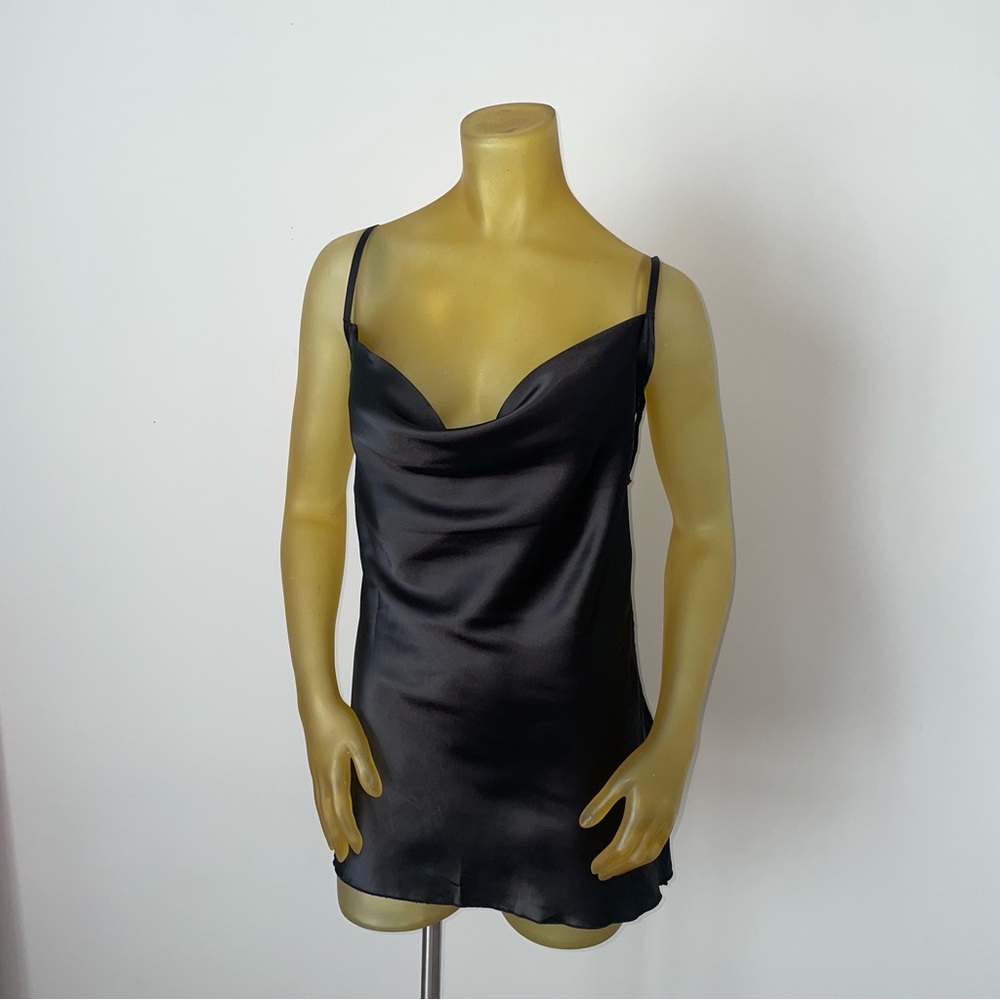 Cowl Neck‎ Silky Slip Open Back Mini Dress Nightie Lingerie